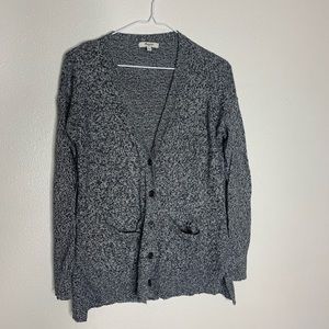 Madewell Black Heather Button Up Cardigan Sz XS